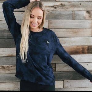 Zyia Active Hendrix Distressed Sweatshirt size M